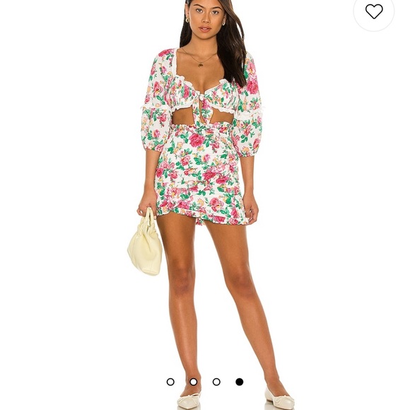 FOR LOVE AND LEMONS IMOGI CROP TOP AND SKIRT SIZE XS - Picture 5 of 7